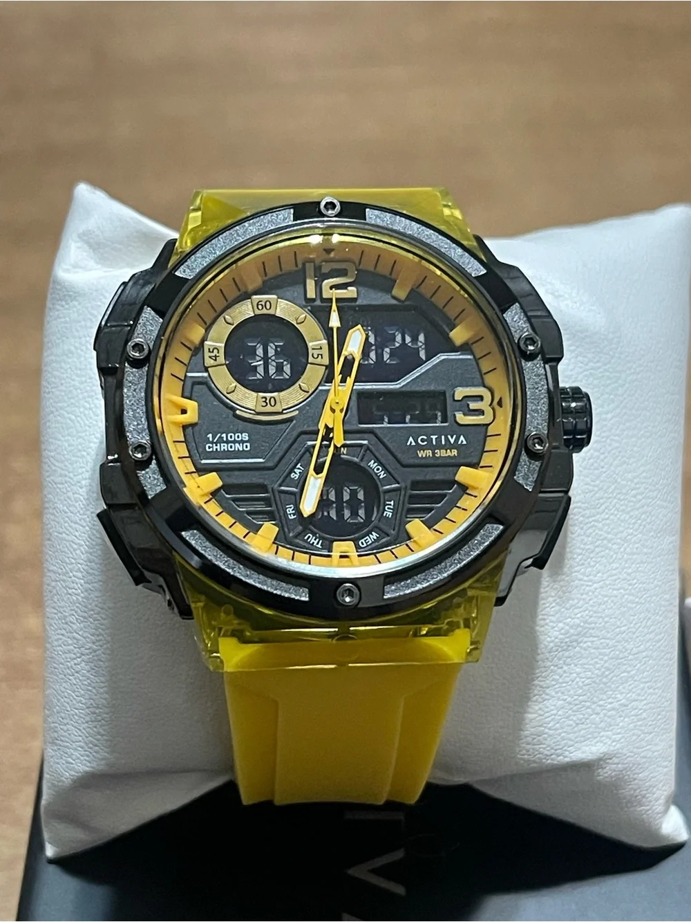 Activa X Invicta Digital Analog Men's Watch - 51mm. Yellow & Black, new.